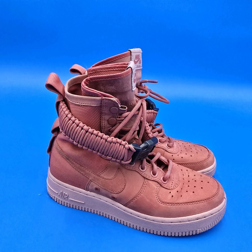 Nike Sf Air Force 1 Dusty Peach Pink Womens 6 Shoe Sneaker 857872-202 2017 EUC